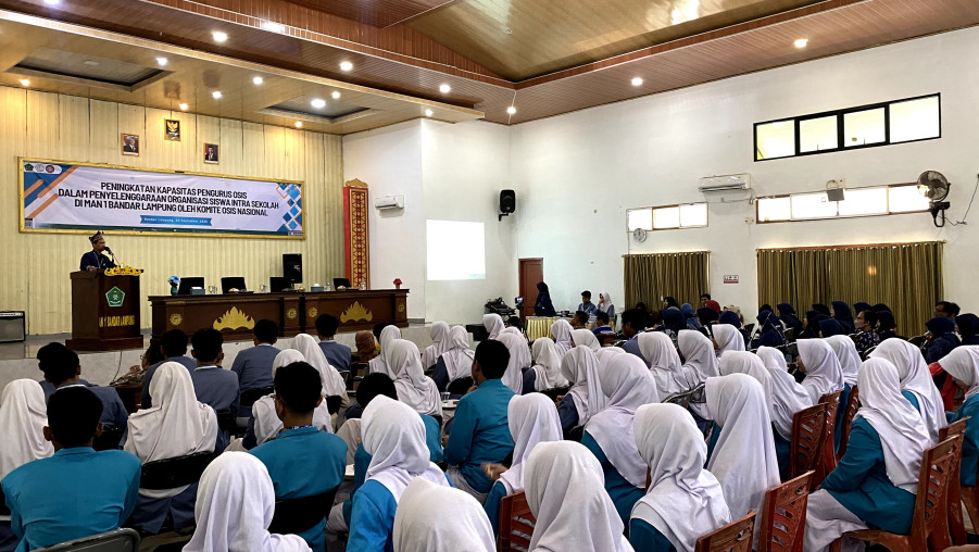 MAN 1 Bandar Lampung Menjadi Penyelenggara Acara Peningkatan Kapasitas OSIS oleh Komite OSIS Nasional