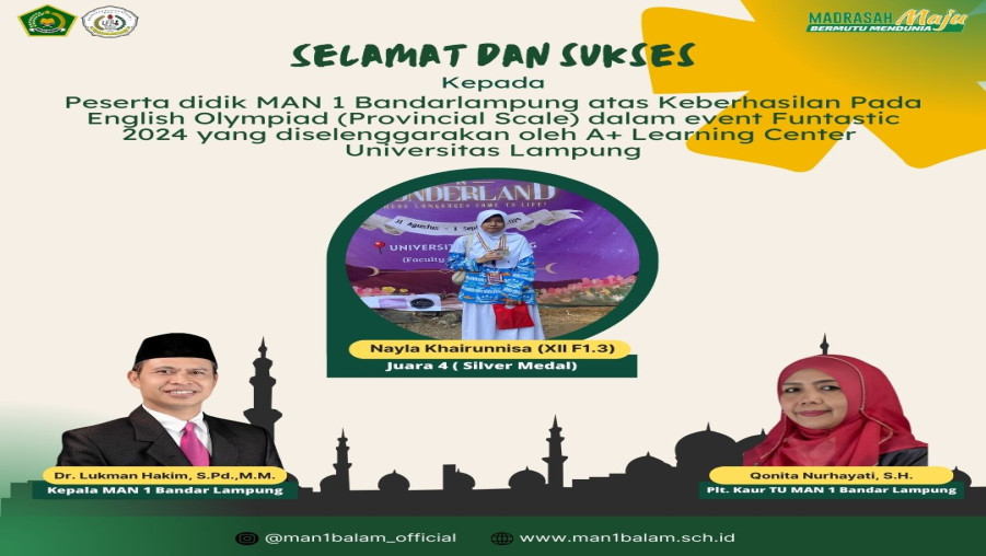 Juara 4 English Olympiad ( Tingkat Provinsi )