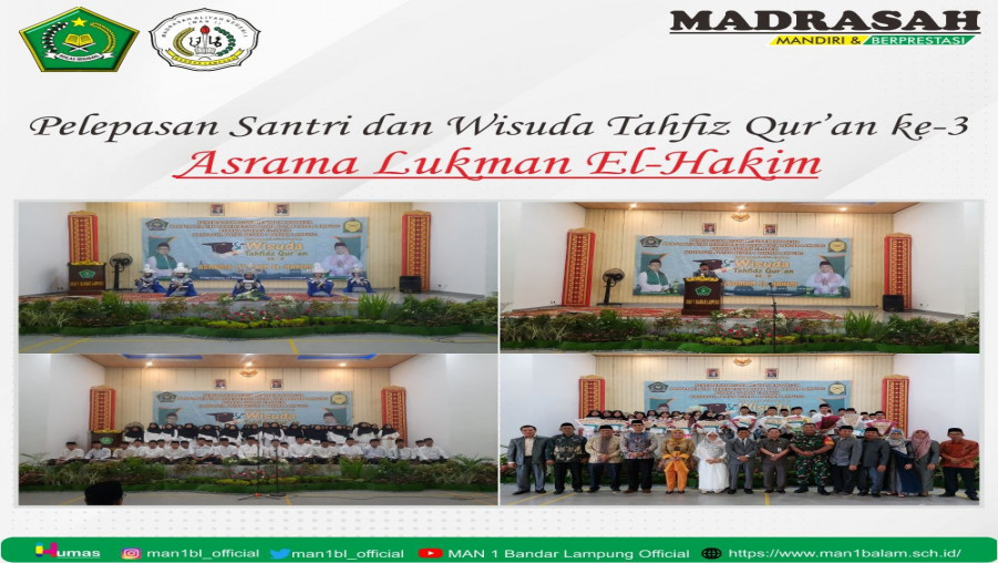 MAN 1 Bandar Lampung Gelar Wisuda Tahfidz Angkatan Ke-3