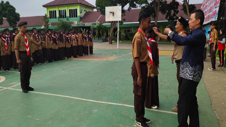Anggota Pramuka Penegak MAN 1 Bandarlampung Resmi Dikukuhkan