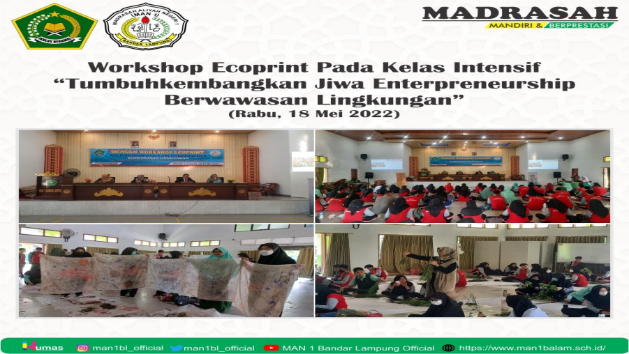 Kelas Intensif Nonasrama Ikuti Workshop Ecoprint