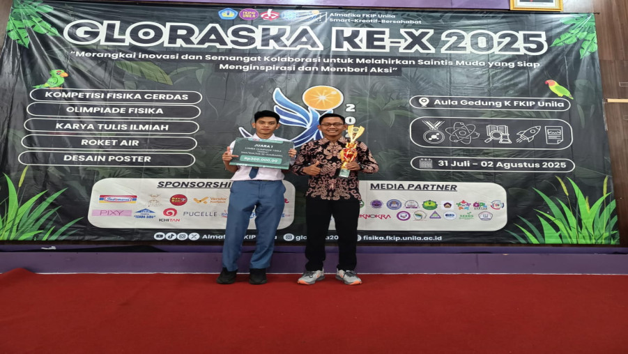 MAN 1 Bandar Lampung Raih Juara 1 Olimpiade Fisika GLORASKA UNILA 2025