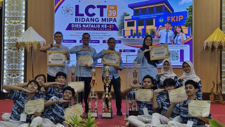 Tim LCT MAN 1 Bandar Lampung Raih Juara Umum LCT MIPA XXXIX Unila