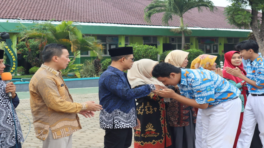 Hari Pertama Masuk Sekolah, MAN 1 Bandar Lampung Gelar Halal Bihalal