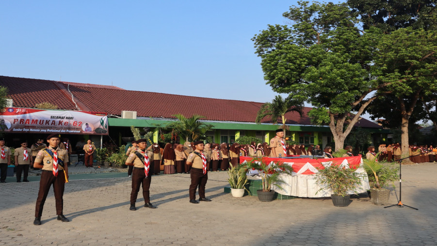 MAN 1 Bandarlampung Laksanakan Upacara HUT Pramuka
