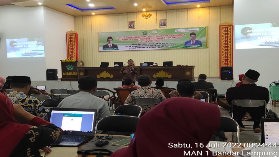 Penutupan In House Training Kurikulum Merdeka MAN 1 Bandar Lampung