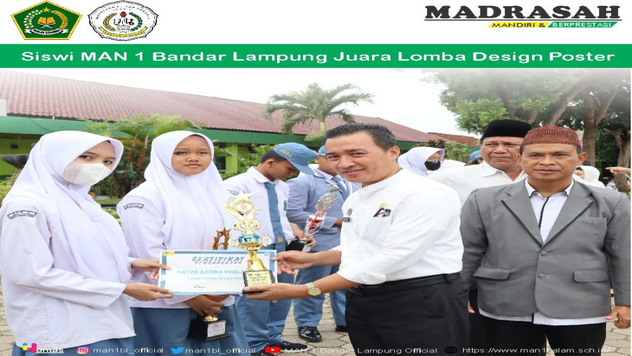 Siswi MAN 1 Bandar Lampung Juara Lomba Design Poster