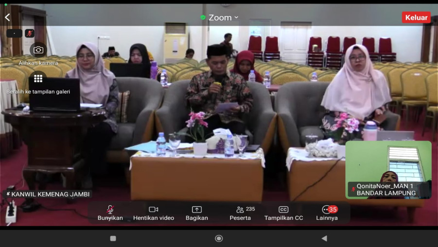 TIM ZI MAN 1 Bandar Lampung Ikuti Bimtek Pelaporan Capaian Kinerja Melalui Aplikasi SIPKA