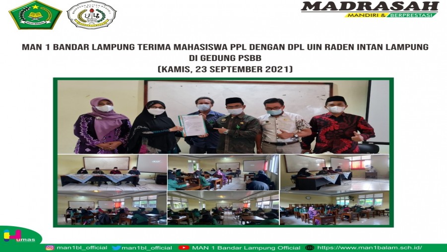 MAN 1 Bandar Lampung Terima Mahasiswa PPL dengan DPL UIN Raden Intan Lampung