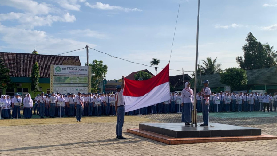 MAN 1 Bandar Lampung Kembali Melaksanakan Upacara Rutin