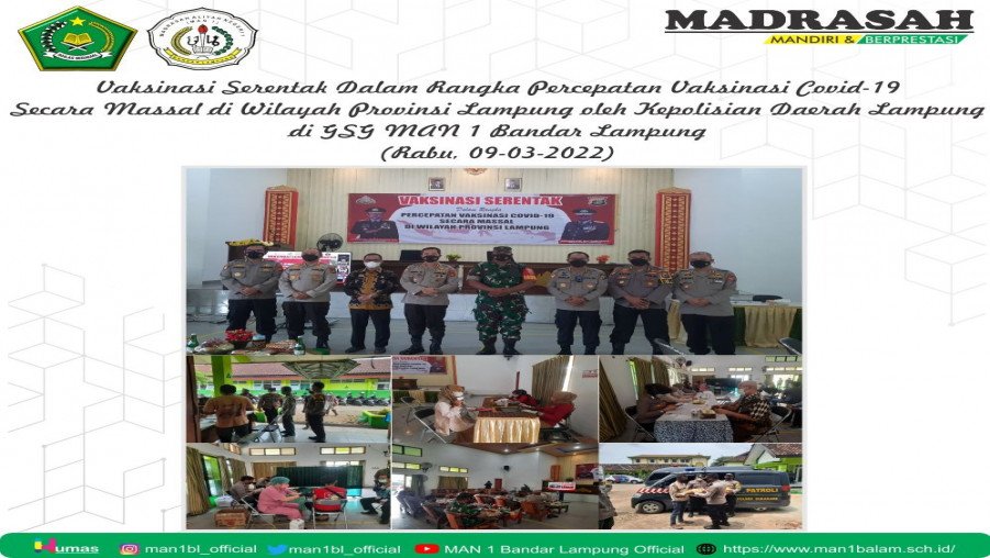 Guru dan Tenaga Kependidikan MAN 1 Bandar Lampung Ikuti Vaksinasi Booster