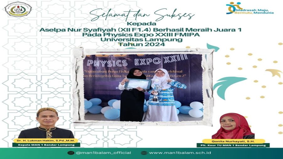 Juara 1 Physics Expo XXIII FMIPA Universitas Lampung