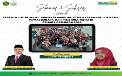 Juara Harapan 1 Pawai Budaya dan Pramuka Tematik