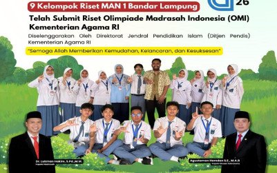 MAN 1 Bandar Lampung Kirim 9 Riset, Targetkan Lolos Nasional OMI 2026