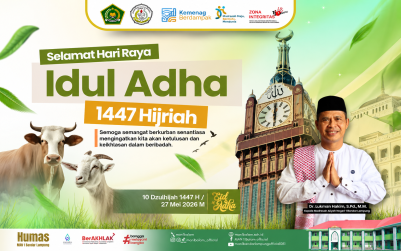 Pelaksanaan Salat Idul Adha 1447 H di Masjid Muhsinin Al Jami’ MAN 1 Bandar Lampung