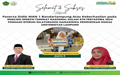 Juara 2 English Speech Tingkat Nasional 4th Festafora 2024