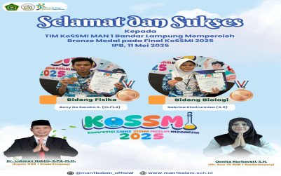 Tim KoSSMI MAN1 Memperoleh Mendali Bronze