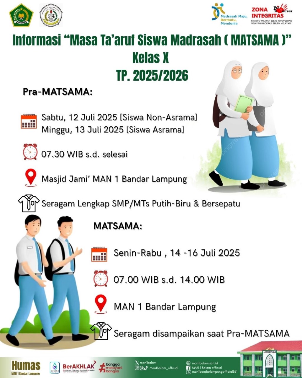 Informasi MATSAMA Kelas X Tahun Ajaran 2025/2026